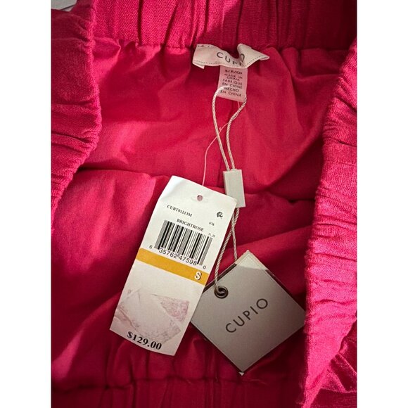 NWT Cupio Linen Brightrose Tiered Maxi Skirt Size S - Picture 3 of 5